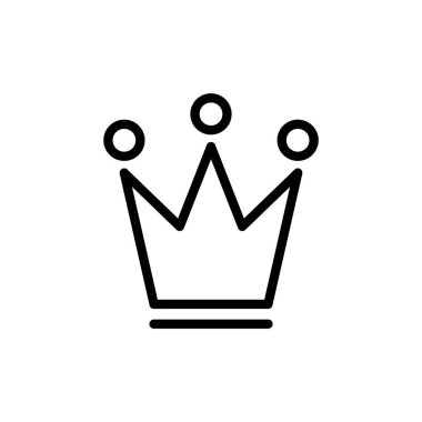 Crown ikon vektör illüstrasyonu. taç işareti ve sembol