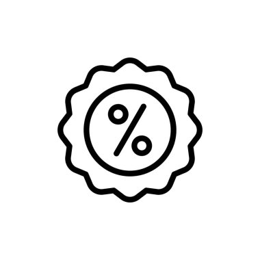 İndirimli ikon vektör illüstrasyonu. İndirim etiketi ve sembolü