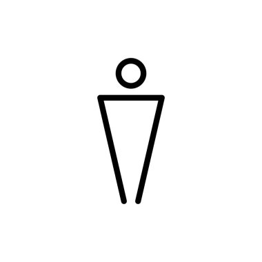 Erkek ikonu vektör illüstrasyonu. Erkek işareti ve sembol. insan sembolü