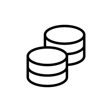 Para ikonu vektör illüstrasyonu. Para işareti ve sembol