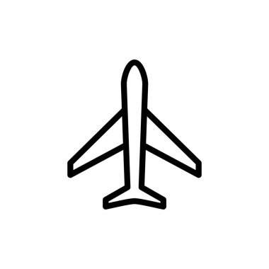 Düzlem ikonu vektör illüstrasyonu. Uçak işareti ve sembol. Uçuş taşıma sembolü. Seyahat işareti. uçak.