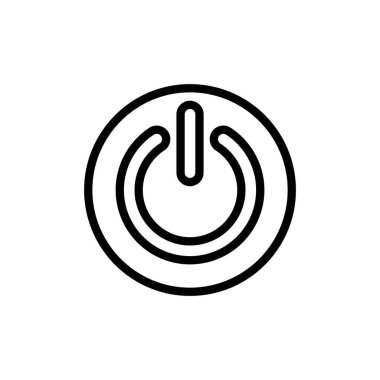 Güç ikonu vektör illüstrasyonu. Güç Anahtarı işareti ve sembolü. Elektrik gücü.