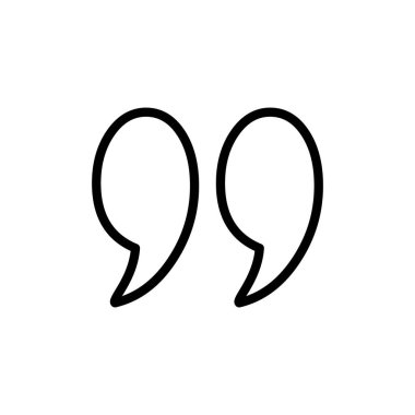 Simge vektör illüstrasyonundan alıntı. Tırnak işareti ve sembol