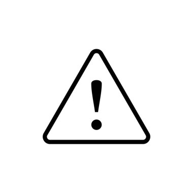 Tehlike ikonu vektör çizimi. Dikkat işareti ve sembol. Tehlike uyarısı işareti