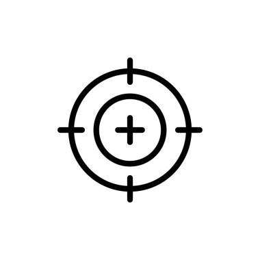 Hedef ikon vektör çizimi. hedef simge vektörü. hedef pazarlama işareti ve sembol