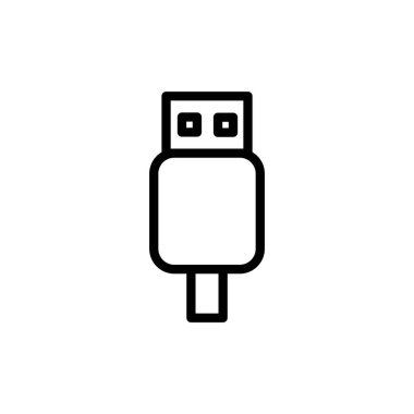 Usb simge vektör illüstrasyonu. Flaş disk işareti ve sembol. Flash disk işareti.