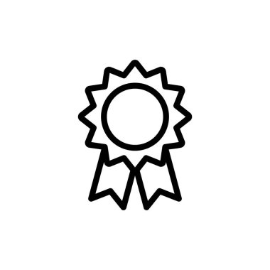 Rozet simgesi vektör çizimi. Ödül ikon vektörü. İşaret ve sembollere ulaşın. Damga