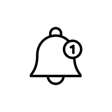 Bell Simgesi vektör çizimi. Web sitesi tasarımı için uyarı işareti ve sembol