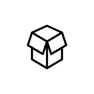 Kutu simgesi vektör illüstrasyonu. kutu işareti ve sembol, paket, paket