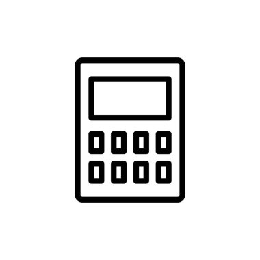Hesap makinesi ikon vektör çizimi. Hesap makinesi işareti ve simgesi.