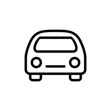 Araba ikonu vektör illüstrasyonu. Araba işareti ve sembol. küçük sedan