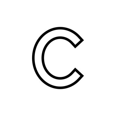 Telif hakkı ikon vektör illüstrasyonu. telif hakkı işareti ve sembol