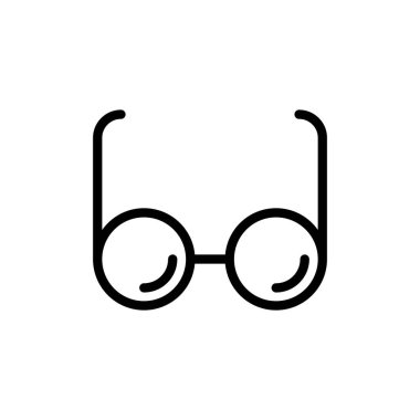 Gözlük simgesi vektör illüstrasyonu. Gözlük işareti ve sembol