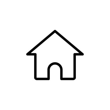 Ev ikonu vektör illüstrasyonu. Ev işareti ve sembol