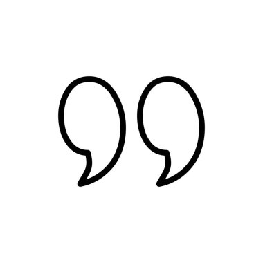 Simge vektör illüstrasyonundan alıntı. Tırnak işareti ve sembol