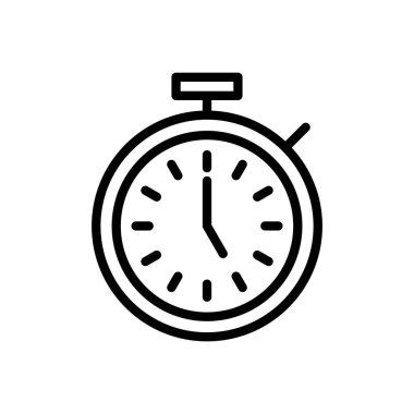 Kronometre ikon vektör illüstrasyonu. Zamanlayıcı işareti ve sembol. Geri sayım simgesi. Zaman Dönemi