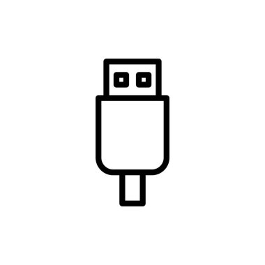 Usb simge vektör illüstrasyonu. Flaş disk işareti ve sembol. Flash disk işareti.