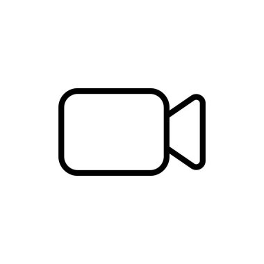 Video ikonu vektör illüstrasyonu. Video kamera işareti ve sembol. Film tabelası. Sinema
