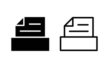Dizin simgesi illüstrasyonunu arşivle. Belge vektör simgesi. Depolama simgesini arşivle.