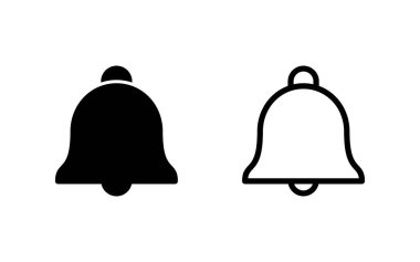 Bell Simgesi vektör çizimi. Web sitesi tasarımı için uyarı işareti ve sembol
