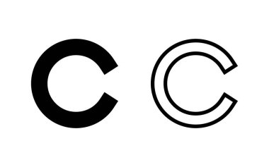 Telif hakkı ikon vektör illüstrasyonu. telif hakkı işareti ve sembol