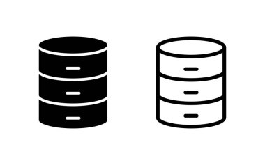 Veritabanı ikonu vektör illüstrasyonu. veritabanı işareti ve sembolü
