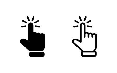 El imleç simgesi vektör illüstrasyonu. İmleç işareti ve sembol. el imleç simgesi clik