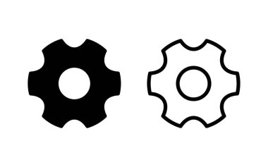 Simge vektör illüstrasyonu ayarlanıyor. İşaret ayarları ve sembol. Vites İşareti