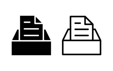Dizin simgesi illüstrasyonunu arşivle. Belge vektör simgesi. Depolama simgesini arşivle.
