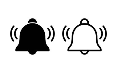 Bell Simgesi vektör çizimi. Web sitesi tasarımı için uyarı işareti ve sembol