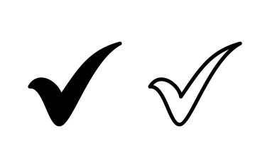 İşaret simgesi vektör illüstrasyonunu kontrol et. İşaret işareti ve sembol