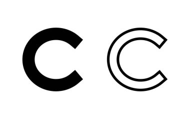 Telif hakkı ikon vektör illüstrasyonu. telif hakkı işareti ve sembol