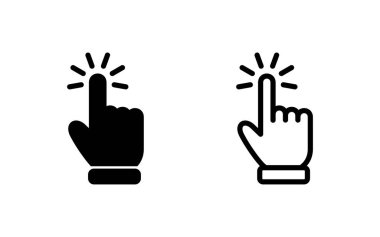 El imleç simgesi vektör illüstrasyonu. İmleç işareti ve sembol. el imleç simgesi clik