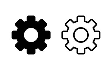 Simge vektör illüstrasyonu ayarlanıyor. İşaret ayarları ve sembol. Vites İşareti