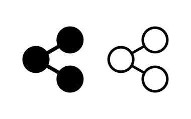 Simge vektör illüstrasyonunu paylaş. İşaret ve sembol paylaşımı