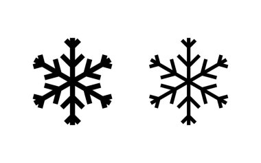 Kar ikonu vektör illüstrasyonu. kar tanesi işareti ve sembol