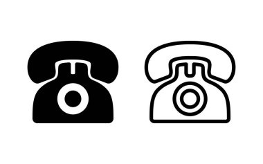 Telefon ikonu vektör çizimi. telefon işareti ve sembol