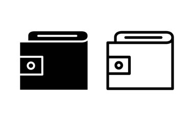Cüzdan simgesi vektör illüstrasyonu. cüzdan işareti ve sembol