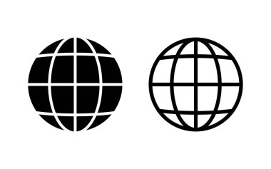 Web simgesi vektör illüstrasyonu. Web tabelalarına ve sembollere git. Web tıklama simgesi. Genel arama simgesi