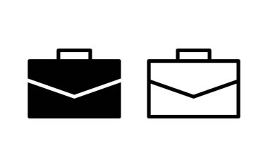 Evrak çantası ikon vektör illüstrasyonu. Bavul işareti ve sembol. bagaj sembolü.