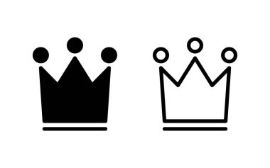 Crown ikon vektör illüstrasyonu. taç işareti ve sembol