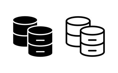Veritabanı ikonu vektör illüstrasyonu. veritabanı işareti ve sembolü