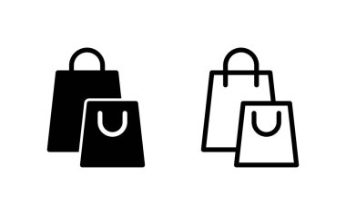 Alışveriş poşeti ikon vektör illüstrasyonu. Alışveriş işareti ve sembol