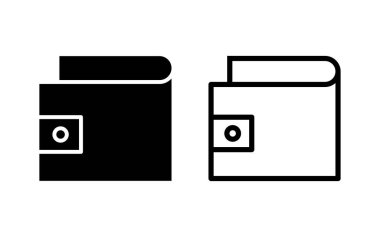 Cüzdan simgesi vektör illüstrasyonu. cüzdan işareti ve sembol