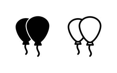 Balon simgesi vektör illüstrasyonu. Parti balonu işareti ve sembolü