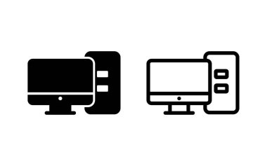 Bilgisayar simgesi vektör illüstrasyonu. bilgisayar izleme işareti ve simgesi