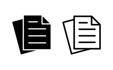 Belge simgesi vektör illüstrasyonu. Kağıt ve sembol. Dosya Simgesi