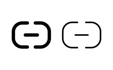 Bağlantı simgesi vektör illüstrasyonu. Hiper bağlantı zinciri işareti ve sembolü