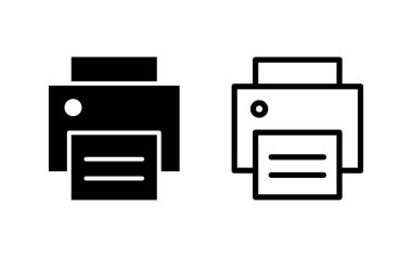 Simge vektör çizimini yazdır. yazıcı işareti ve sembol