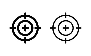 Hedef ikon vektör çizimi. hedef simge vektörü. hedef pazarlama işareti ve sembol